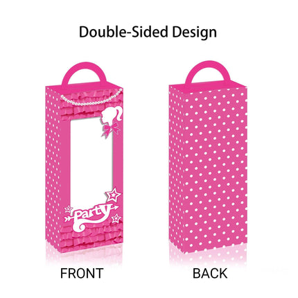 Barbie Red Pink Plaid Window Opening Gift Candy Box