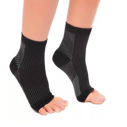 Foot Sleeve Plantar Fasciitis Compression Socks Achy Swelling Heel Ankle Black - Aimall
