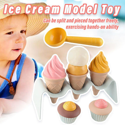 Kids DIY Ice Cream Model Toys Simulation Cake Food Play Set Educational Toy