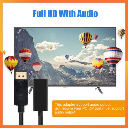 4K/1080p DisplayPort Display Port DP Male to HDMI Female Adapter Converter Cable - Aimall