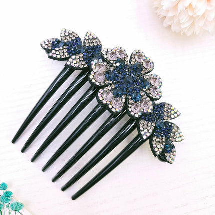 8Pack Rhinestone Hair Comb Non-Slip Simple All-Match Hair Accessories Fork Comb