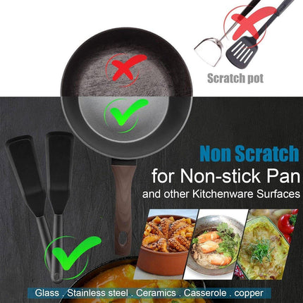 4PCS Kitchen Silicone Spatula Frying Shovel Non-stick Pan Frying Fish Shovel