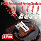 4pcs Stainless Steel Steak Clips Frying Spatula Multifunctional Kitchen Tools