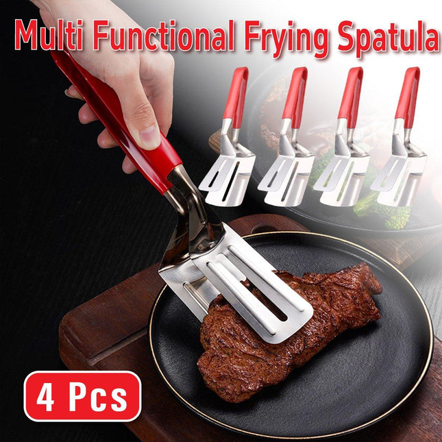 4pcs Stainless Steel Steak Clips Frying Spatula Multifunctional Kitchen Tools