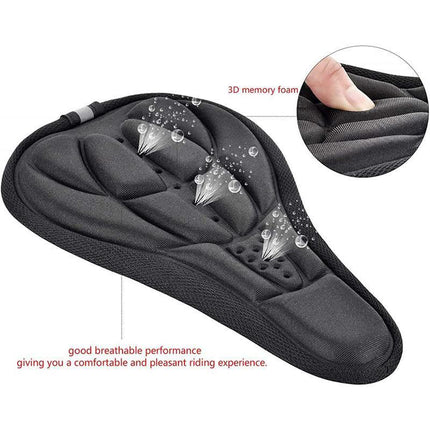 Thick Silicone Bike Seat Cover Comfort Gel Cycling Bicycle Saddle Cushion Pad - Aimall