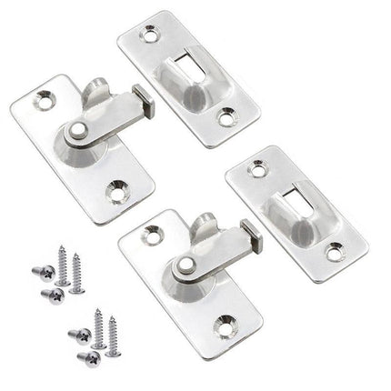 90 Degree Stainless Steel Latch Safety Right Angle Sliding Door Lock Door Hasp - Aimall