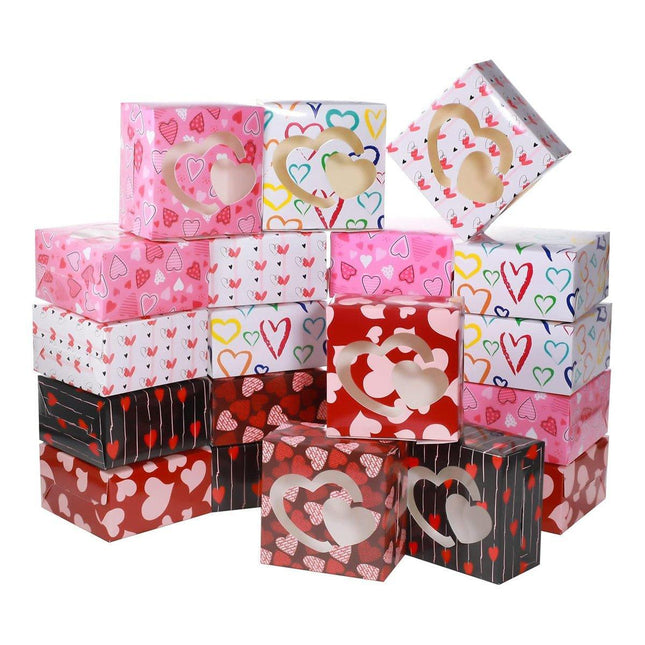 25PCS Large Square Colour Gift Boxes for Valentines Day Surprise and Lucky Gift