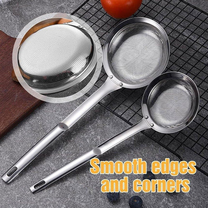 Oil Separator Spoon Mesh Fine Hole Filter Degreasing Residue Cooking Tool