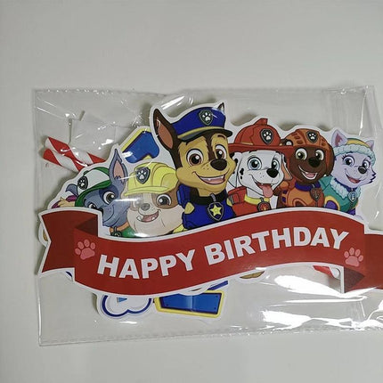 Paw Patrol Cake Topper Kids Birthday Party Cake Decoration Party Supplies - Aimall