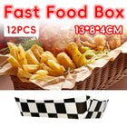 12PCS Food Grade Fast Food Box Waterproof Oilproof Disposable Snack Boxes