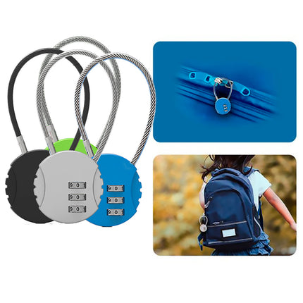 Combination Lock Padlock Locker 3 Digit Security Bike Suitcase Luggage Bag