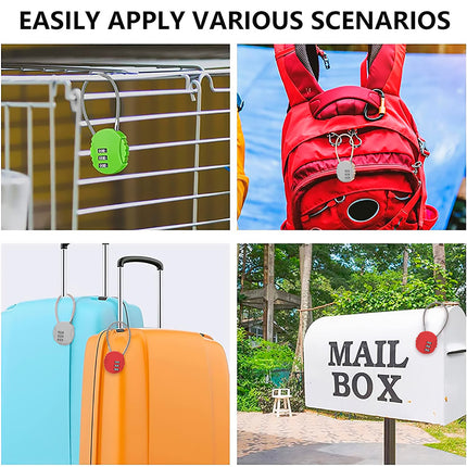 Combination Lock Padlock Locker 3 Digit Security Bike Suitcase Luggage Bag