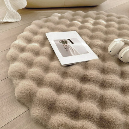 Round Plush Rug Soft Shaggy Carpet for Living Room Bedroom Sofa Floor Mat Decor