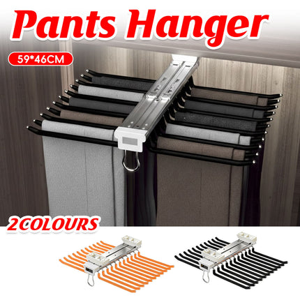 22-Arm Multifunctional Wardrobe Sliding Telescopic Hanger Space Saving Sturdy