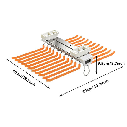 22-Arm Multifunctional Wardrobe Sliding Telescopic Hanger Space Saving Sturdy