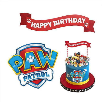 Paw Patrol Cake Topper Kids Birthday Party Cake Decoration Party Supplies - Aimall