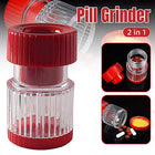 2 in 1 Pill Crusher Grinder Tool Tablet Cutter Medicine Box Storage Compartment