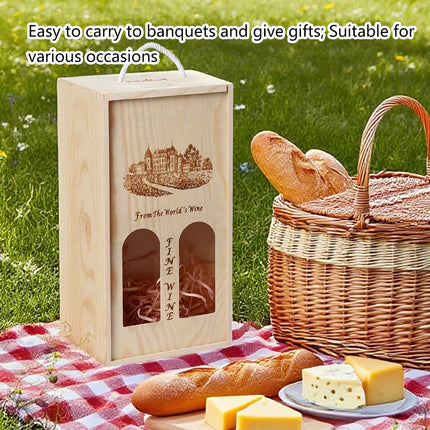 Wooden Wine Box Packaging Case Wooden Exquisite Durable for Wine Storge Organize