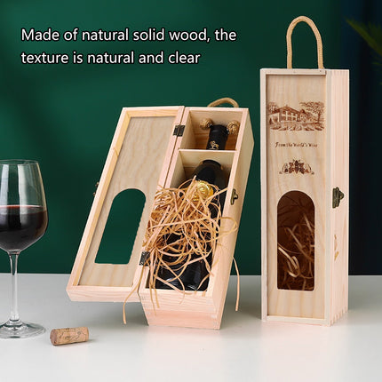 Wooden Wine Box Packaging Case Wooden Exquisite Durable for Wine Storge Organize
