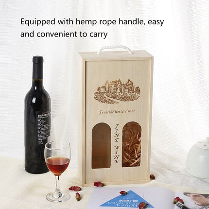 Wooden Wine Box Packaging Case Wooden Exquisite Durable for Wine Storge Organize