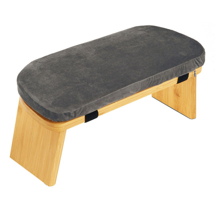 Folding Meditation Bench With Velvet Cushion Portable Yoga Bench Kneeling Stool