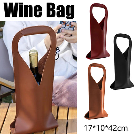 Single Wine Bottle Bag Tote Carrier Gift Bag with Handle 3 Colours Durable