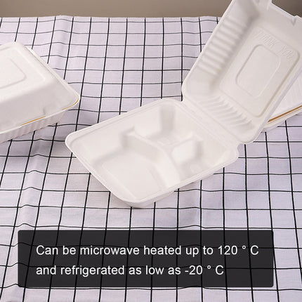 100PCS Disposable Biodegradable Lunch Box for Food Storage Takeaway Meal Safe