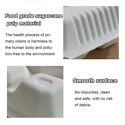 100PCS Disposable Biodegradable Lunch Box for Food Storage Takeaway Meal Safe