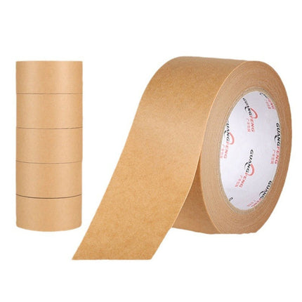 36 Rolls Kraft Paper Tape with Thread 48mm Self Adhesive Packing Framing Tape