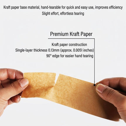 36 Rolls Kraft Paper Tape with Thread 48mm Self Adhesive Packing Framing Tape