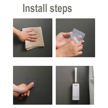Silicone Toilet Brush Wall-mounted Design for Toilet Cleaning