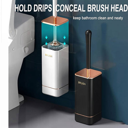 Silicone Toilet Brush Wall-mounted Design for Toilet Cleaning
