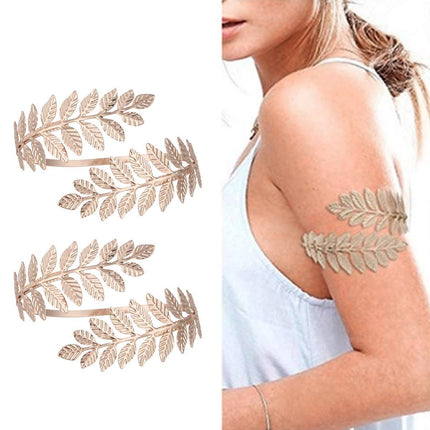8pcs Gold Leaf Headband Bridal Hair Accessories Elegant Leaf Hair Band Set