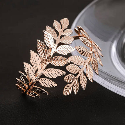 8pcs Gold Leaf Headband Bridal Hair Accessories Elegant Leaf Hair Band Set