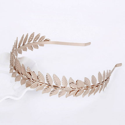 8pcs Gold Leaf Headband Bridal Hair Accessories Elegant Leaf Hair Band Set