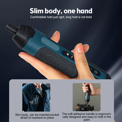 105PCS Cordless Electric Screwdriver Set Rechargeable Durable Slim Body 3.6V