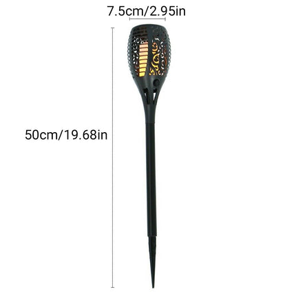 4pcs LED Solar Flickering Flame Torch Lights Outdoor Garden Path Landscape Lamps