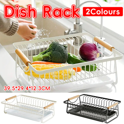 Dish Drying Rack Kitchen Sink Organizer Rust-Proof for Plates Bowls Utensils