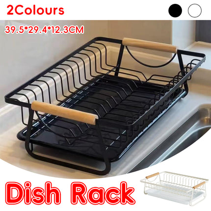 Dish Drying Rack Kitchen Sink Organizer Rust-Proof for Plates Bowls Utensils