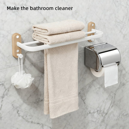 Bathroom Towel Rack Space Saving Durable Material for Restroom Washroom Storage
