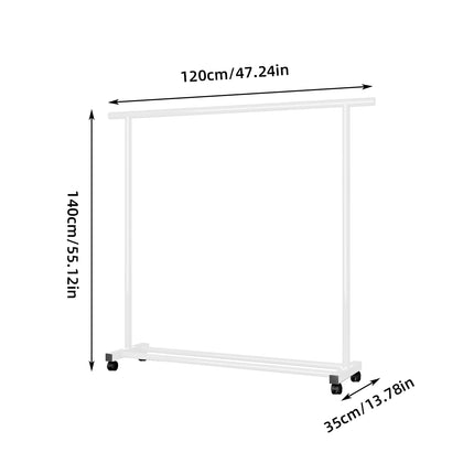 Laundry Rack Movable with Wheel for Laundry Indoor Outdoor Space Saving Sturdy