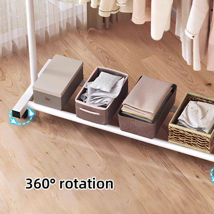Laundry Rack Movable with Wheel for Laundry Indoor Outdoor Space Saving Sturdy