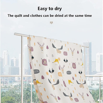 Laundry Rack Movable with Wheel for Laundry Indoor Outdoor Space Saving Sturdy