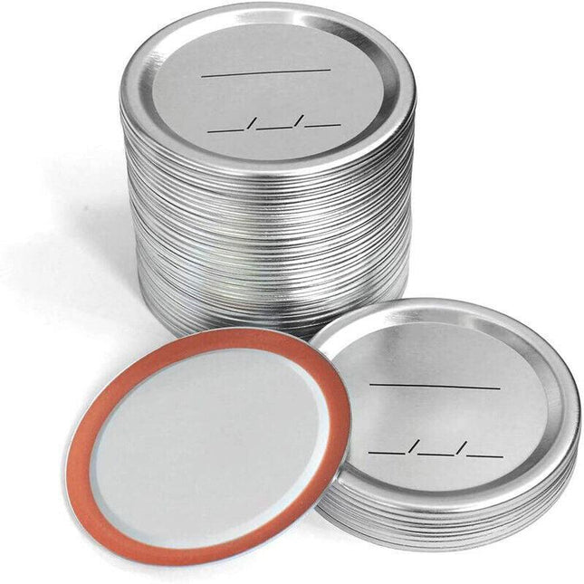 12Pcs Splits Lids Sealing Storage Solid Caps For Regular/Wide Mouth Mason Jar - Aimall