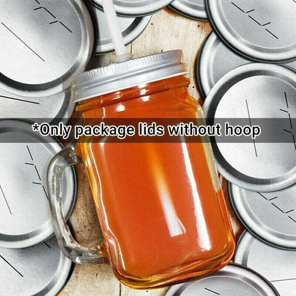 12Pcs Splits Lids Sealing Storage Solid Caps For Regular/Wide Mouth Mason Jar - Aimall