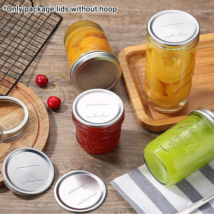 12Pcs Splits Lids Sealing Storage Solid Caps For Regular/Wide Mouth Mason Jar - Aimall