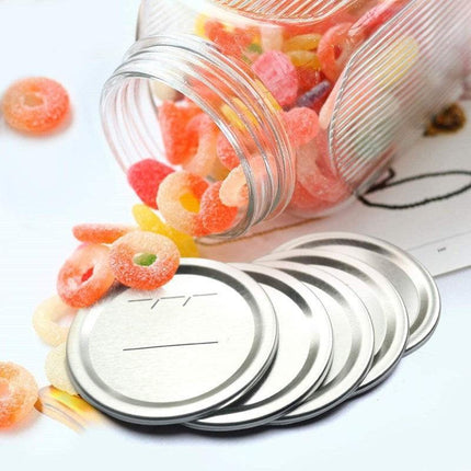 12Pcs Splits Lids Sealing Storage Solid Caps For Regular/Wide Mouth Mason Jar - Aimall