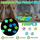 Luminous Stars Set 100PCS Fluorescent Five Pointed Plastic Stars DIY Decor