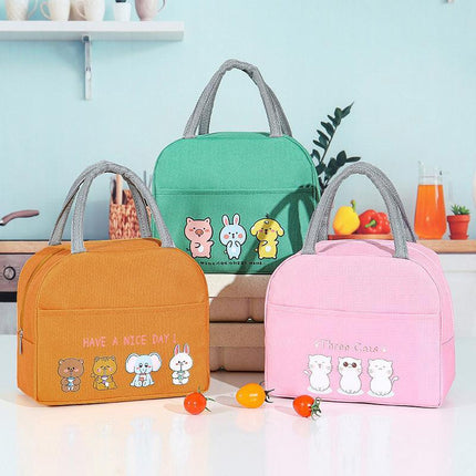 Cartoon Bento Bag Little Yellow Duck Lunch Bag Storage Insulation Bag - Aimall