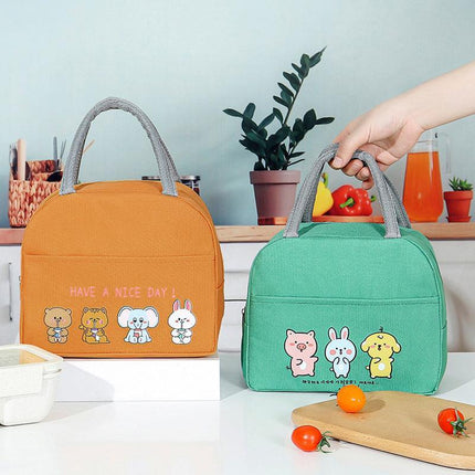 Cartoon Bento Bag Little Yellow Duck Lunch Bag Storage Insulation Bag - Aimall